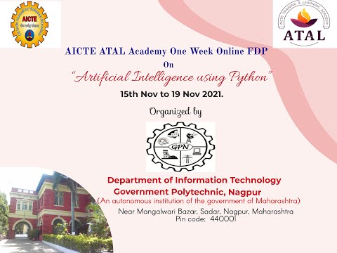 Day 1 Session III AICTE ATAL Academy Online FDP on Artificial Intelligence using Python
