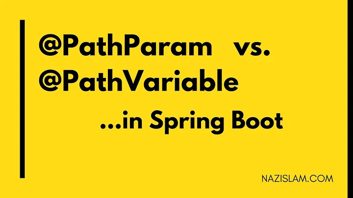 @PathParam vs @PathVariable in Spring Boot