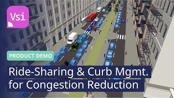 Ride-Sharing and Curb Management for Congestion Reduction | PTV Vissim | Product Demo
