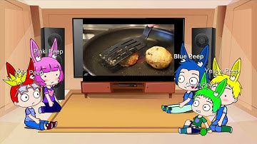 The Easter  Peeps Bunnies React to HowToBasic (How to make a Smash Burger 🍔 )