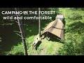 Camping in the forest by the creek  asmr overland