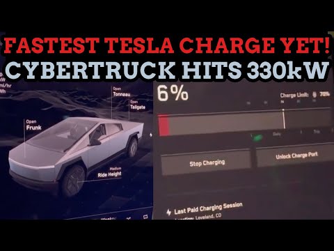 Kyle Charges Our Cybertruck At 330kW! The Fastest Charging Tesla We've Ever Seen