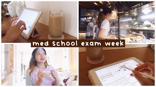 exam vlog: stress eating, lots of studying | med school vlog