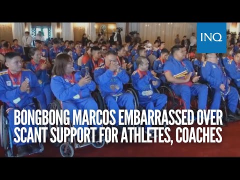 Bongbong Marcos 'a little embarrassed' over scant support for athletes, coaches