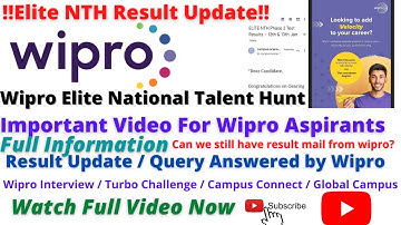 Wipro Result Update / Phase 2 Result OUT / Wipro Interview Full Preparation / WILP result / Velecoty