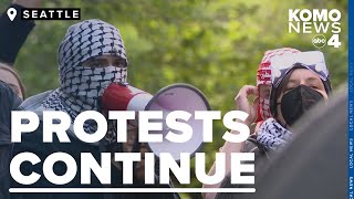 Rising tensions, clashes at UW over pro-Palestinian encampment captured on camera