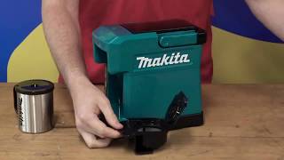 Makita-Cafetière sans fil DCM501, machine à café aste, 18V