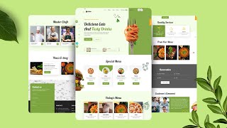 Website Design Design HTML CSS & JavaScript | Restaurant Website Design