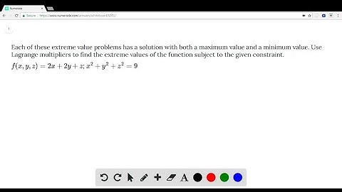 Each of these extreme value problems has a solution with both a maximum value and a minimum value. …