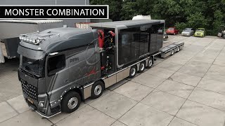 The demonstration unit is finished! Loading the EXPDABLE unit onto my Mercedes AROCS truck!