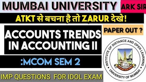 2025 Accounts trends In AccountingII MCOM Sem2 NEP PAPER PATTERN Syllabus QUESTION MUMBAI UNIVERSITY