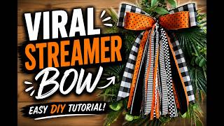 How to Make a VIRAL Streamer Bow | Easy Beginner Wreath Bow Tutorial