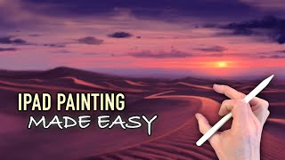 pics Sunset Procreate Drawing Ideas ipad apple pencil painting tutorial how to paint a desert sunset procreate on ipad po