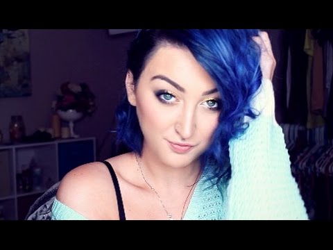 Dying My Hair Dark Roots Blue Ends Youtube
