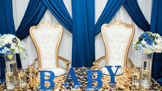 A Nautical Baby Shower with a Touch of Royalty & Glam