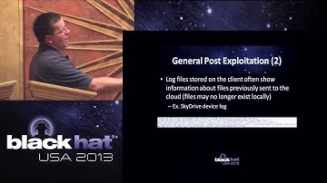 Black Hat 2013 - Post Exploitation Operations with Cloud Synchronization