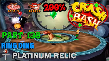 Crash Bash - 200% Walkthrough - Part 138: Ring Ding (Platinum Relic Challenge) - 1080p 60 fps