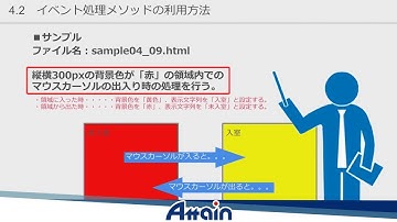jQuery教材　jQuery基礎講座 第４章「jQueryのイベント処理」 【動学.tv】