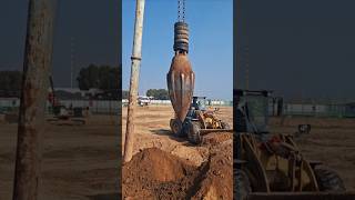 making a hole in the earth's surface with 100 ton heavy equipment #construction #tools