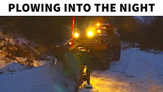 Plowing Into The Night w/ AWD GMC C7000 Dump Truck