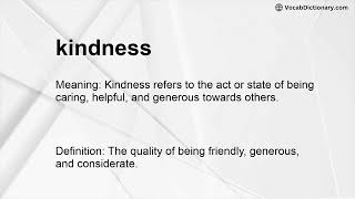 kindness Meaning