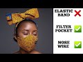 How to make a Facemask Without Elastic band // DIY Medical FACEMASK with Filter Pocket // Nose wire