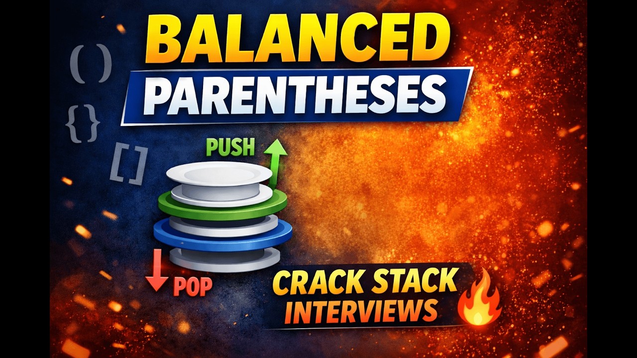 30. Balanced Parentheses Explained Using Stack | Crack Coding ...