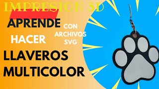 llaveros multicolor con archivos SVG en fusión 360
