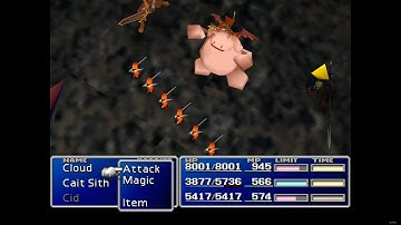 FFVII PC - Slots Cait Sith last Limit Break! 4K HQ