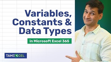 What are Variables, Constants and Data Types in Microsoft Excel 365 For Windows