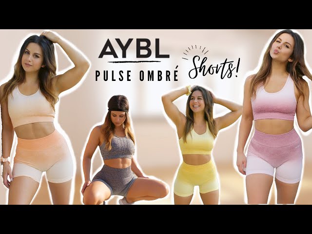 AYBL PULSE OMBRE SHORTS REVIEW, HAUL & TRY-ON! ASHLEY GAITA #AYBL 