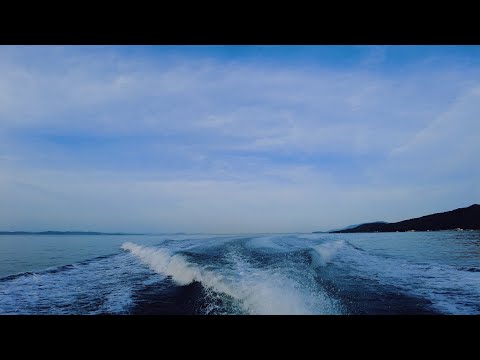 4K Ride a Small Boat From Teshima to Takamatsu in the Setouchi, Seto Inland Sea | Seascape