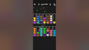 ball sort color water puzzle level 1081 solution