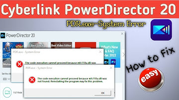 😱 Fix PowerDirector 20 the code execution cannot proceed because mfc110u.dll was not found Fix mfc11