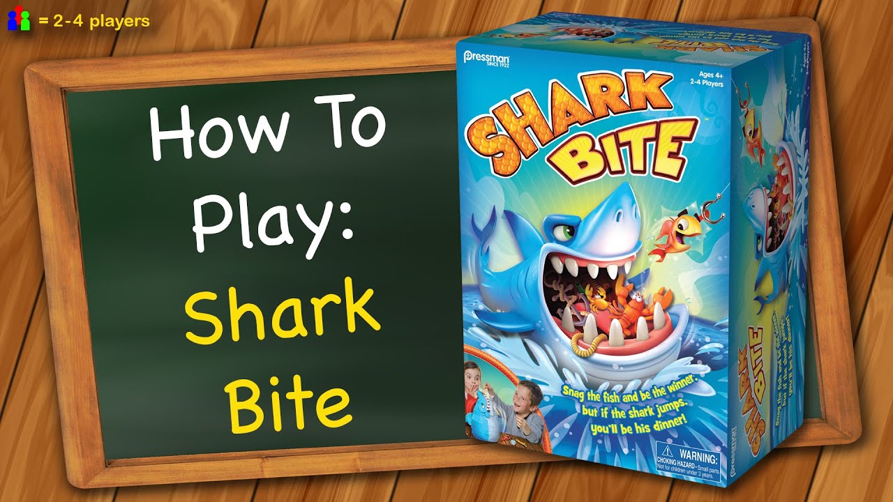 Pressman Shark Bite with Let's Go Fishin' Card Game ( Exclusive)