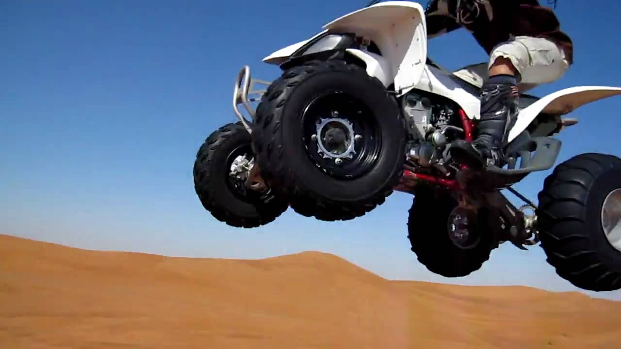 Quad Bike Jump at Big Red in Dubai on YFZ450 Hugh YouTube