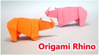 Origami Rhino Rhinoceros How To Make A Rhino Easy Origami Tutorial Animals