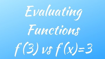 Evaluating functions f (3) vs f (x) =3
