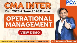 CMA INTER FOR JUNE/DEC 25 | OPERATIONS MANAGEMENT | BY CA ADITYA SHARMA #cma #om  #cmainter screenshot 5