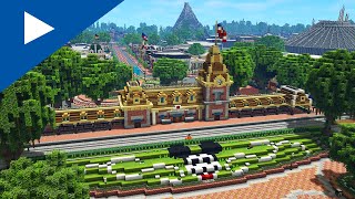 [4K] Full Minecraft Disneyland Walkthrough | ImagineFun 2022