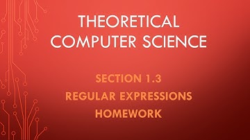 Theoretical Computer Science. Section 1.3 Homework.