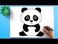 How to draw a panda  easy panda drawing