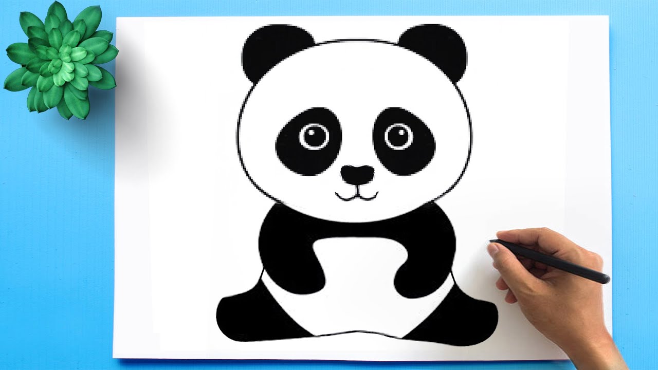 Easy Panda Drawing Cute, HD Png Download , Transparent Png Image - PNGitem