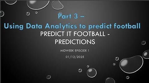 PART 3 - Predicting every midweek game using data analysis - [LIVE EXAMPLES + FOLLOW ALONG]