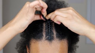 How To Cornrow Your Own Hair for Beginners Tutorial Part One screenshot 5