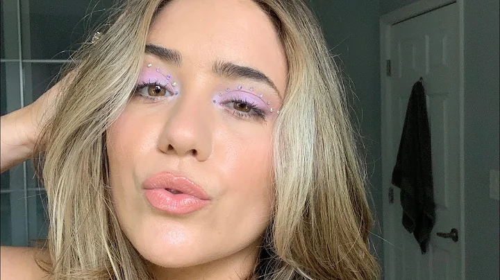 Lavender Rhinestone Glam Look