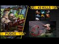 pudge suport dota 2 gameplay full 43 kills resumen parche 7.37e kda 15/15/28