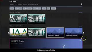 eWolf: Adding a Template to an Existing ePortfolio