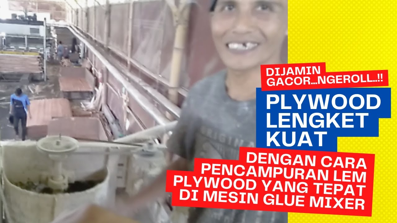 Proses plywood Cara buat lem yang benar di mesin glue mixer sederhana