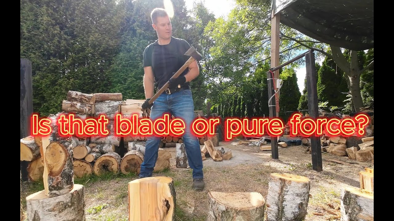 Splitting Firewood - axes and splitting maul getting some work - YouTube